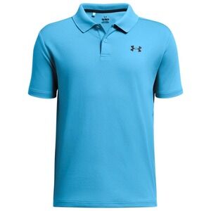 Under Armour Youth Golf Polo‎ Shirt HeatGear Blue Short Sleeve Size M